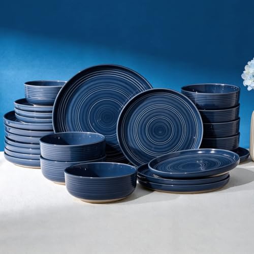 Ceramic Dinnerware Set for 8 (Abyssal Blue)