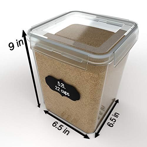 Airtight Flour and Sugar Containers with Lids (3 Count)