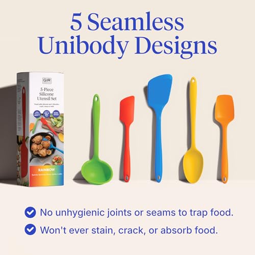 5 Piece Silicone Kitchen Utensils Set (Rainbow / 5 - Piece Set)