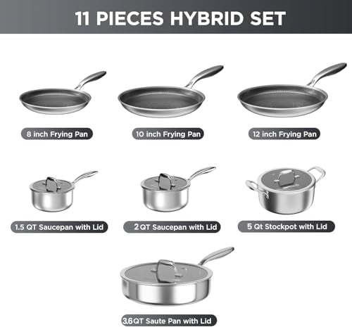 11 Pcs Pots and Pans Set (11 Count)