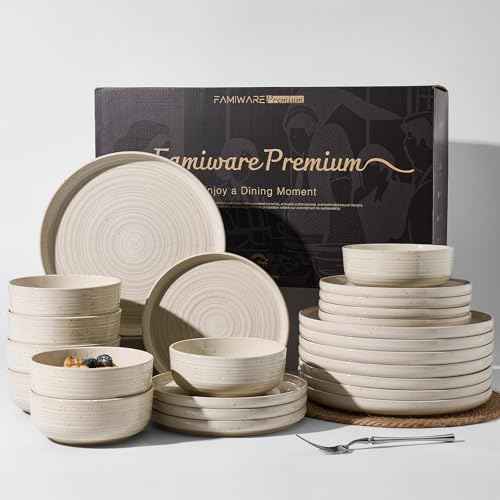 Stoneware Dinnerware Sets for 8 (24 Count)