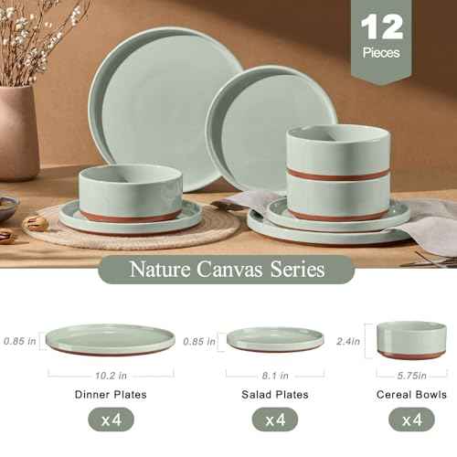 12 Piece Dinnerware Set for 4