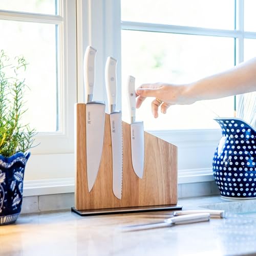 Yatoshi Magnetic Kitchen Knife Block Set 6 Pcs White (7 Count)