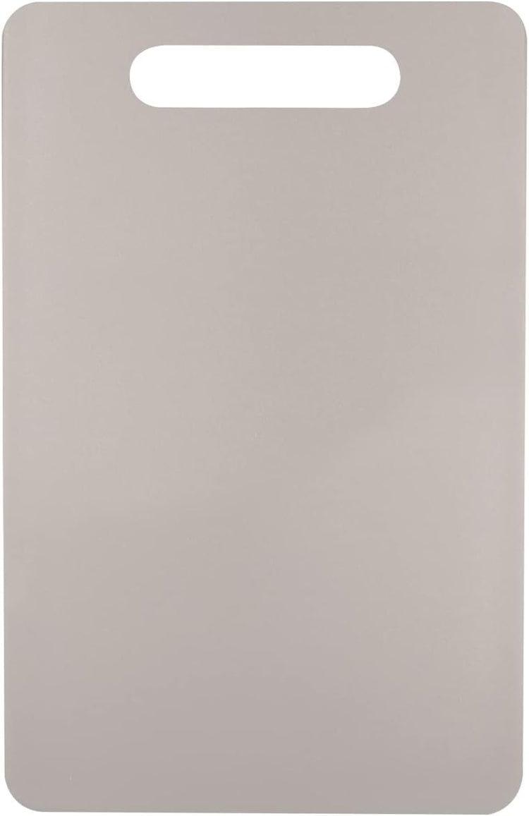 Fotouzy Plastic Utility Cutting Board with Handles, Food Safe PP Material, BPA Free, Dishwasher Safe, Thick Chopping Board, Large Size, Easy Grip Handle, for Kitchen (Almond)