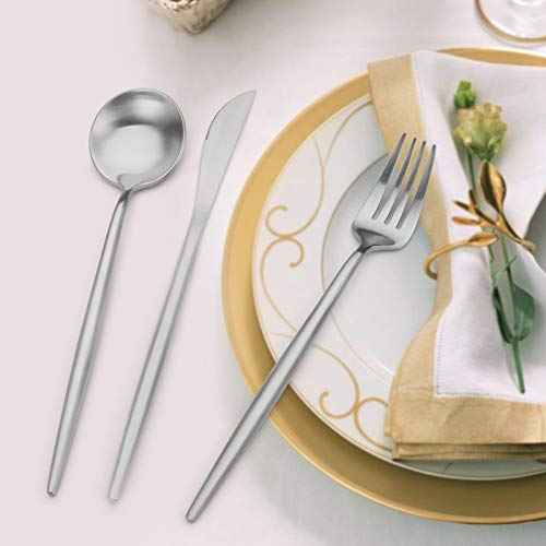 Matte Silverware Set for 12