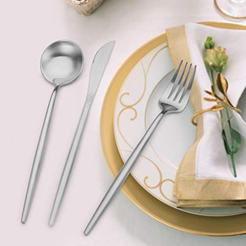 Matte Silverware Set for 8
