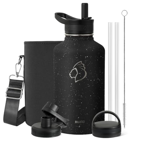 Half Gallon Water Jug Insulated Stainless Steel (64 Ounces / Starry Black)
