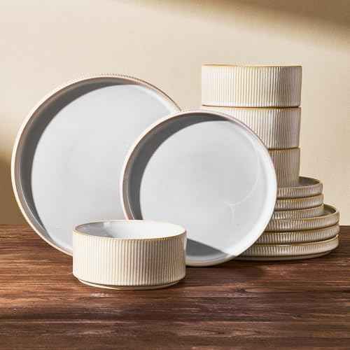 Stoneware Dinnerware Set for 4 (12 Count)