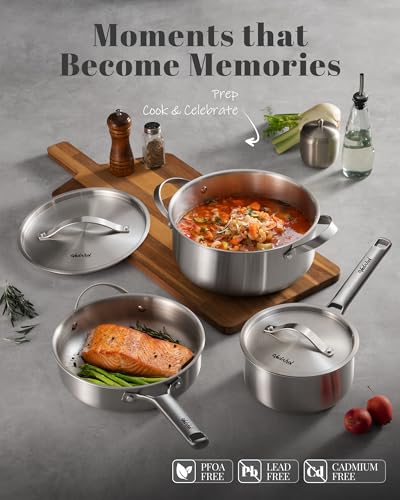 Stainless Steel Cookware Set (8 Count)