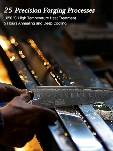 7" Damascus Santoku Knife