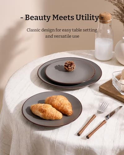 Venus Plates and Bowls Sets (Dark Gray / Serves 4 (12pc))