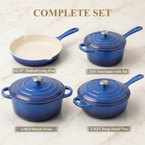 Nonstick Enameled Cast Iron Cookware Set