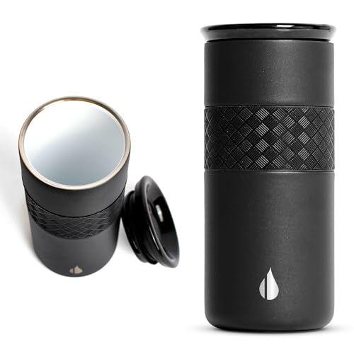 Artisan 16oz Inner Ceramic Coating Tumbler Triple Wall Coffee Mug (16 Ounces / Black (Ceramic Coating))