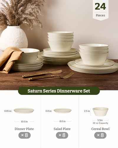 Saturn Plates and Bowls with Rim (18 Count)