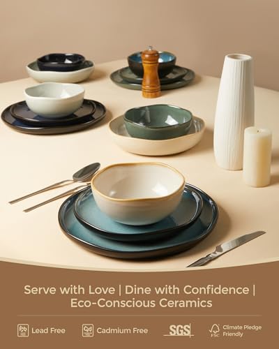 32 Piece Dinnerware Set for 8 with Pasta Bowls