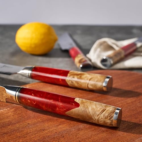 SENKEN Damascus Steak Knife Set (6 Count)