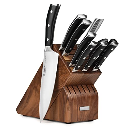 Wusthof Classic Ikon 10 Piece Knife Set with Walnut Block (10 Count)