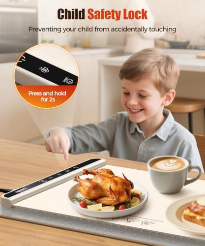 Warming Mat for Food (Off White / 26x15 Inch)