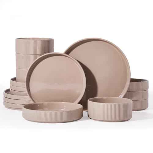 Star Stoneware Dinnerware Sets with Pasta Bowls (16 Count)