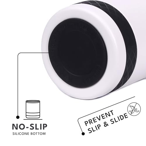 Recess Lowball 10oz Stainless Steel Tumbler Whiskey Glass w (10 Ounces / White)