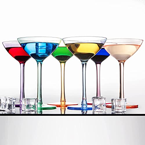 Colored Coupe Glasses Set of 6 (6 Count)