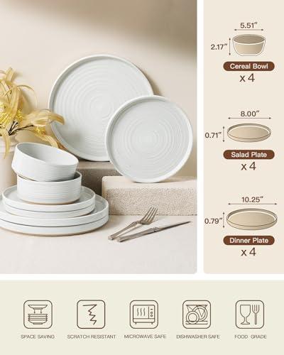Stoneware Dinnerware Sets (12 Count)