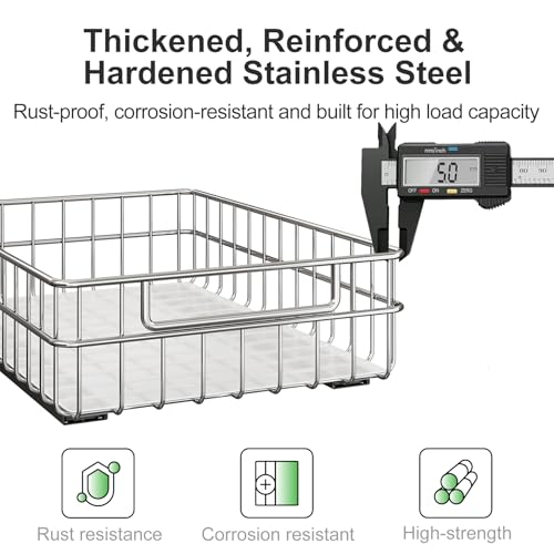 Pull out Cabinet Organizer ((9.8"W x 16.5"D x 4.7"H))