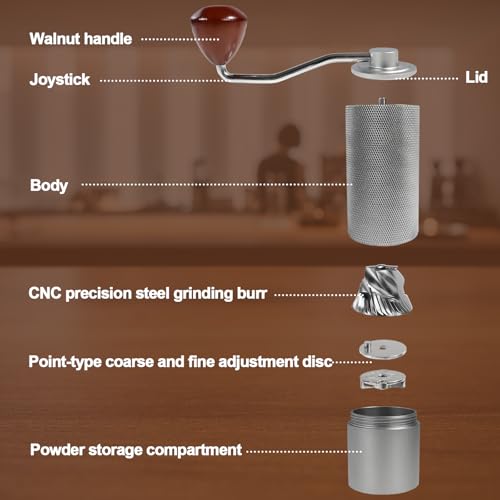 Manual Coffee Grinder Gift Box Non (Non-detachable / Silver)