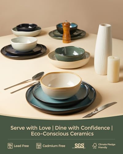 Plates and Bowls Sets for Family of 6