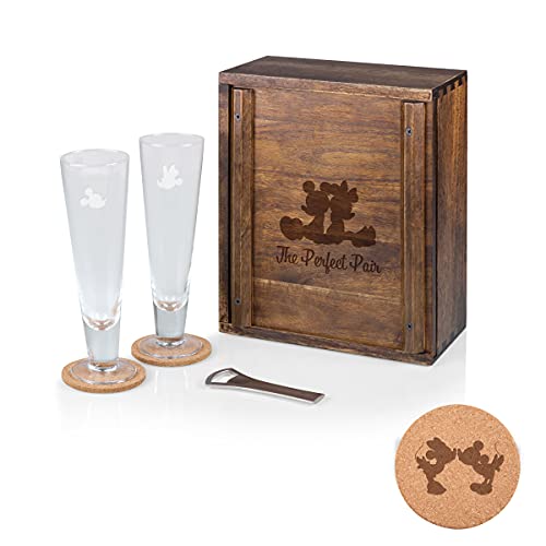 Disney Mickey Mouse and Minnie Mouse Drinking Glasses Gift Set