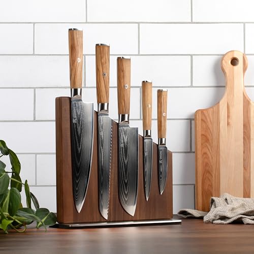 Magnetic Kitchen Knife Block Set (7 Count)