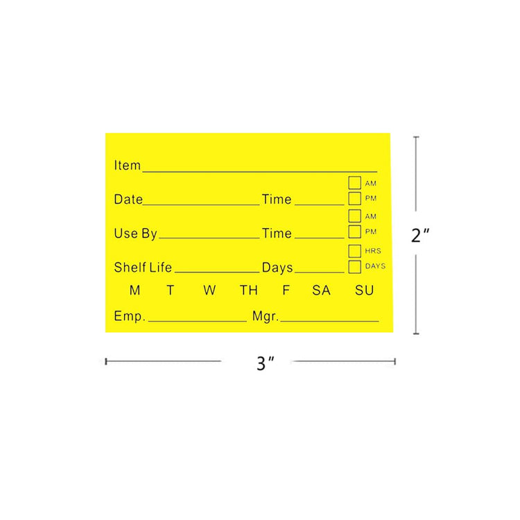 2 x 3'' Self Adhesive Removable Freezer Food Labels (300 Count)