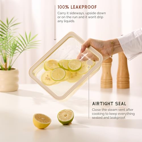 Non Toxic Glass Storage Container Set (Rectangular - Set Of 3)