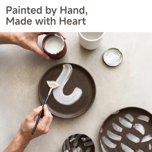 Handcrafted Stoneware Dinnerware Set (Heritage Earth / service for 8)