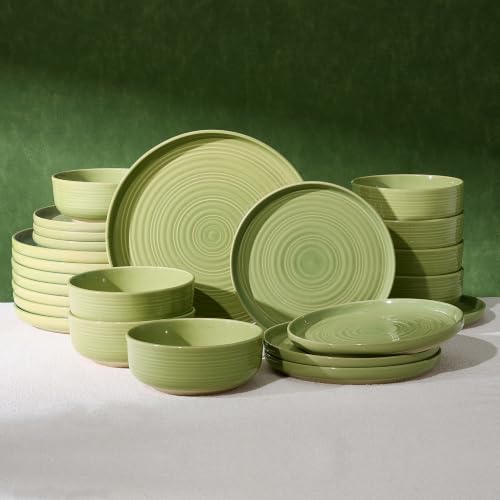 Ceramic Dinnerware Sest for 8 (Olive Green)