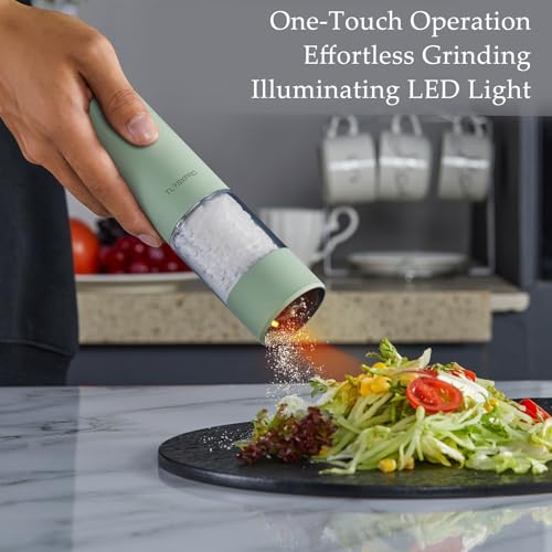 Electric Salt and Pepper Grinder Set (Buttercream)