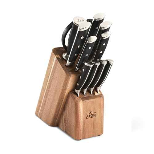Forged German Stainless Steel Kitchen Knife Block Set (12 Count)