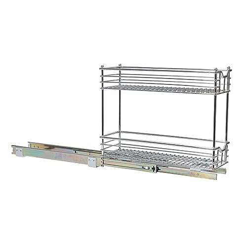 Glidez 2‑Tier Multipurpose Chrome‑Plated Steel Pull‑Out (2-Tier / 7" - Extended)
