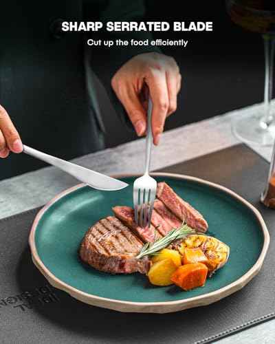 20 Piece Matte Silverware Set (20 Count)