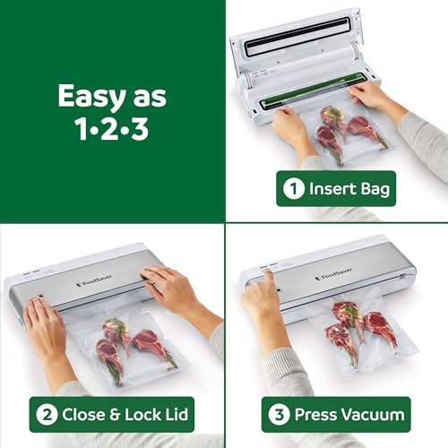 Compact Vacuum Sealer Machine with Airtight Bags and Roll