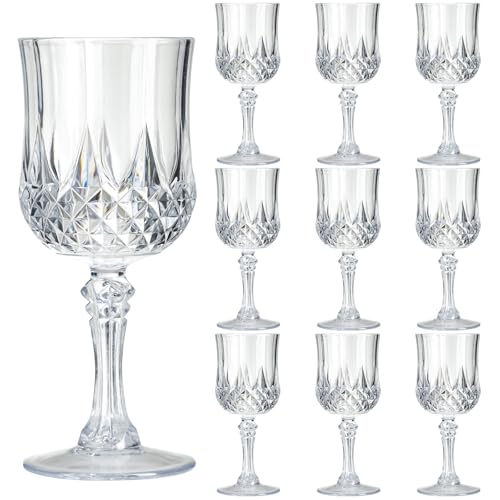 7OZ Plastic Wine Glasses (10 Count)
