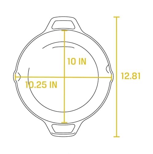 Pre Seasoned Cast Iron Dual Handle Pan (10.25 Inch)