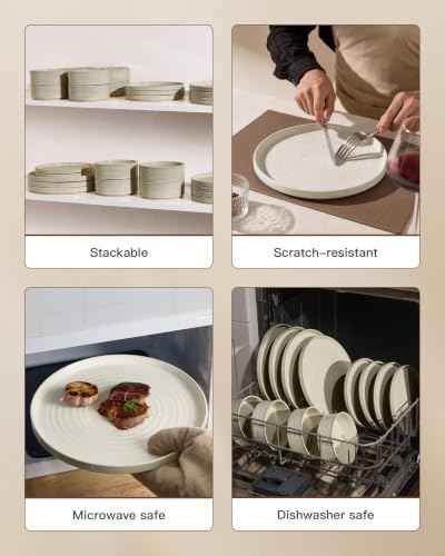 Stoneware Dinnerware Sets (24 Count)