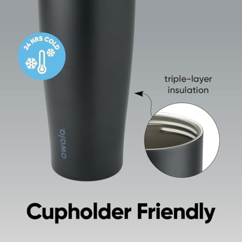 FreeSip Tumbler Stainless Steel Water Bottle 40 oz Very (Very, Very Dark / 40 Ounces)