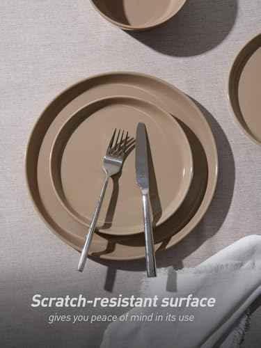 Saturn Stoneware Dinnerware Set with Pasta Bowl (16 Count)