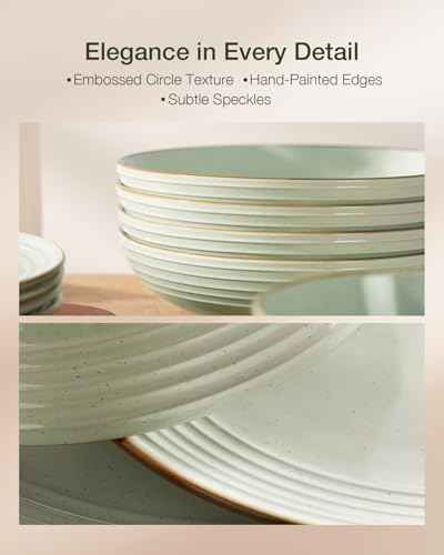 Jupiter Plates and Bowls Sets with Rim (12 Count)