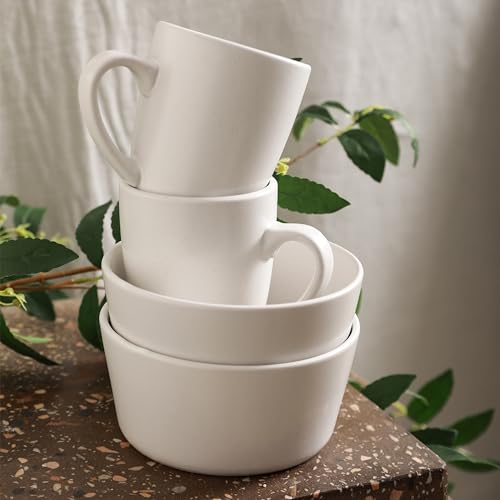 Albie Stoneware 16 Piece Modern Dinnerware Set (16 Count)