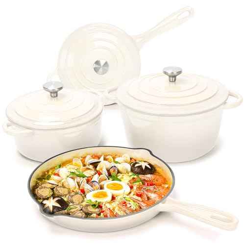 Enameled Cast Iron Cookware Set