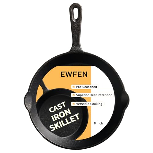 Cast Iron Skillet 8 Inch (8 Inch)