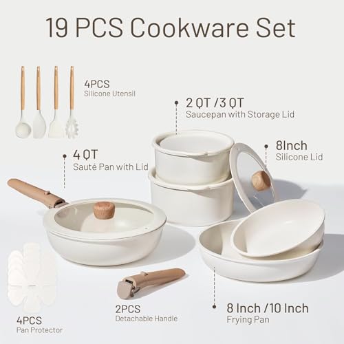 19pcs Pots and Pans Set Non Stick